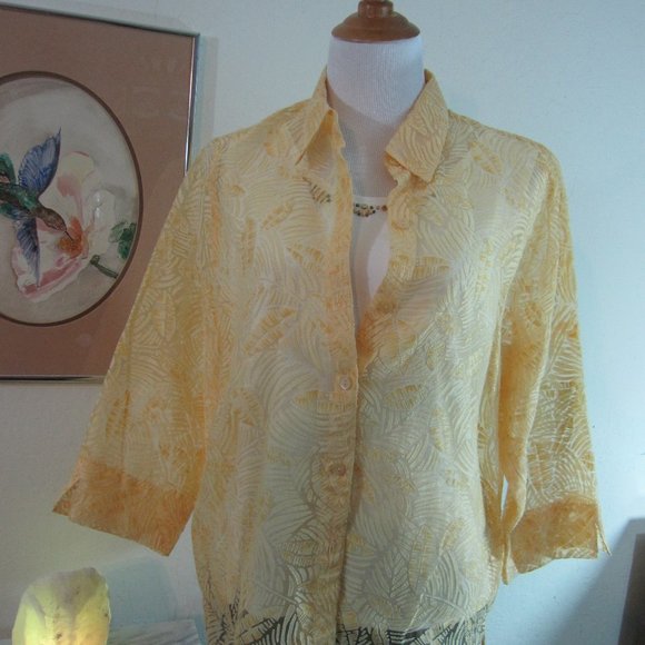 Alfred Dunner Tops - Alfred Dunner Blouse & Cami, 3/4 Sleeve, Sz 12